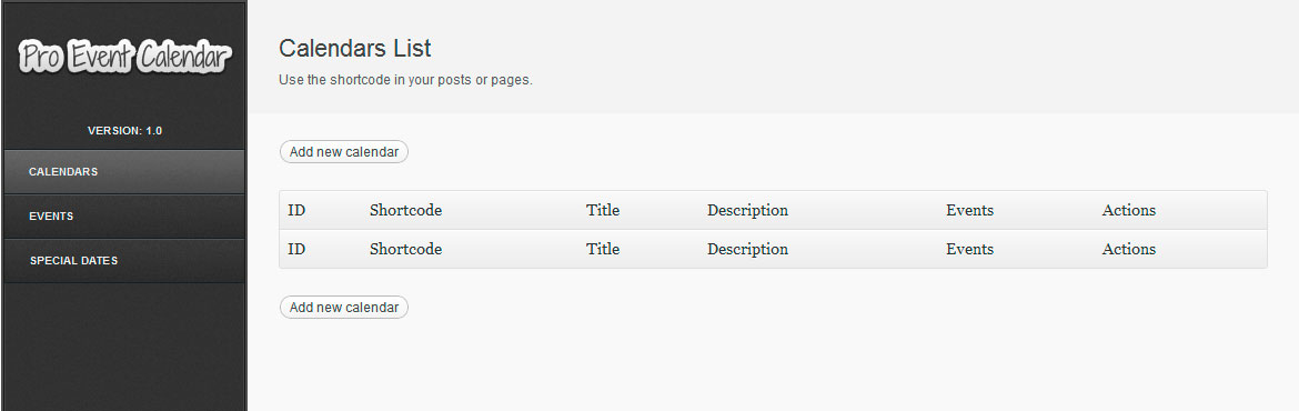 Calendars